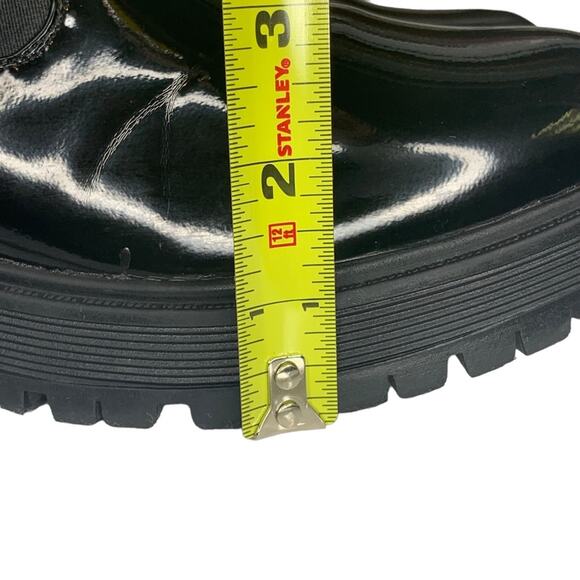 Forever 21 Women Booties Black Size 8.5 Patent Leather Elastic on sides - Picture 7 of 15